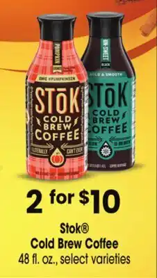 Jewel-Osco Stok Cold Brew Coffee offer