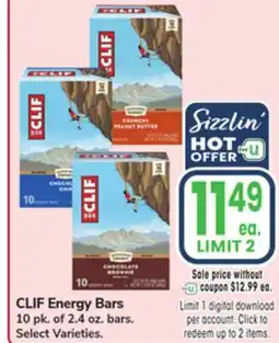 Jewel-Osco CLIF Energy Bars offer