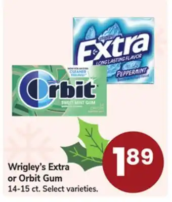 Jewel-Osco Wrigley's Extra or Orbit Gum offer
