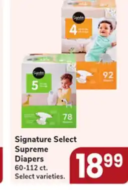 Jewel-Osco Signature Select Supreme Diapers offer