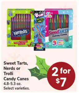 Jewel-Osco Sweet Tarts, Nerds or Trolli Candy Canes offer