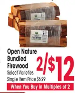 Jewel-Osco Open Nature Bundled Firewood offer