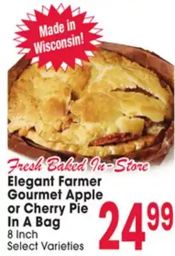 Jewel-Osco Elegant Farmer Gourmet Apple or Cherry Pie In A Bag offer