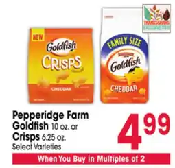 Jewel-Osco Pepperidge Farm Goldfish 10 oz. or Crisps 6.25 oz offer