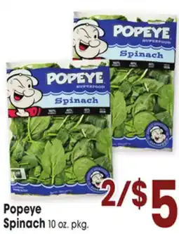 Jewel-Osco Popeye Spinach offer
