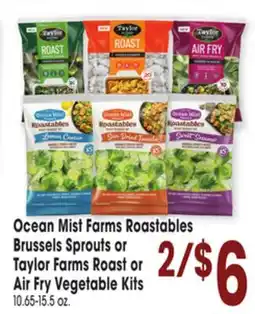 Jewel-Osco Ocean Mist Farms Roastables Brussels Sprouts or Taylor Farms Roast or Air Fry Vegetable Kits offer