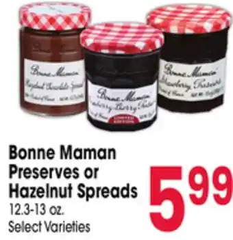 Jewel-Osco Bonne Maman Preserves or Hazelnut Spreads offer