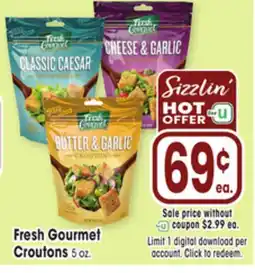 Jewel-Osco Fresh Gourmet Croutons offer