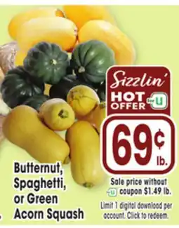 Jewel-Osco Butternut, Spaghetti, or Green Acorn Squash offer