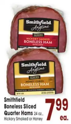 Jewel-Osco Smithfield Boneless Sliced Quarter Hams offer