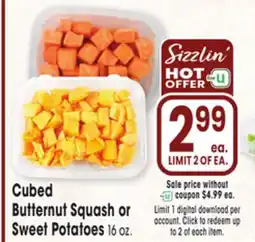 Jewel-Osco Cubed Butternut Squash or Sweet Potatoes offer
