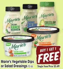 Jewel-Osco Marie's Vegetable Dips or Salad Dressings offer