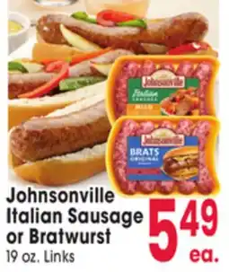 Jewel-Osco Johnsonville Italian Sausage or Bratwurst offer