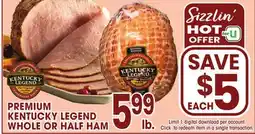 Jewel-Osco PREMIUM KENTUCKY LEGEND WHOLE OR HALF HAM offer