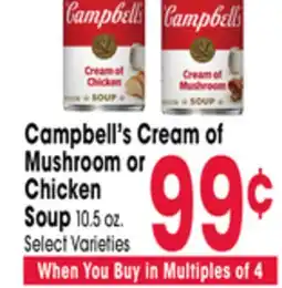 Jewel-Osco Campbell's Cream of Mushroom or Chicken Soup offer
