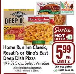Jewel-Osco Home Run Inn Classic, Rosati's or Gino's East Deep Dish Pizza offer