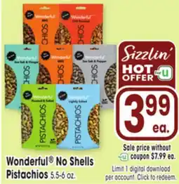 Jewel-Osco Wonderful No Shells Pistachios offer