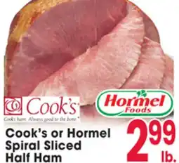 Jewel-Osco Cook's or Hormel Spiral Sliced Half Ham offer