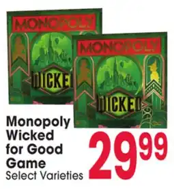 Jewel-Osco Monopoly Wicked for Good Game offer
