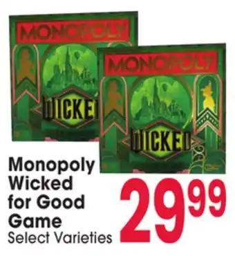 Jewel-Osco Monopoly Wicked for Good Game offer