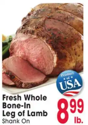 Jewel-Osco Fresh Whole Bone-In Leg of Lamb offer