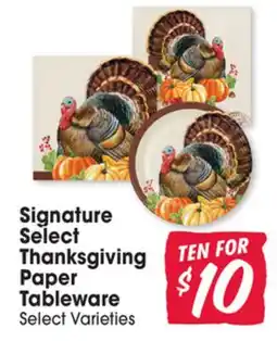 Jewel-Osco Signature Select Thanksgiving Paper Tableware offer