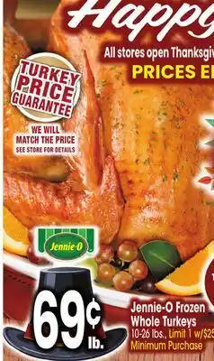 Jewel-Osco Jennie-O Frozen Whole Turkeys offer