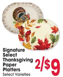 Jewel-Osco Signature Select Thanksgiving Paper Platters offer
