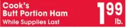 Jewel-Osco Cook's Butt Portion Ham offer