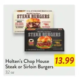 Fresh Thyme Holten's Chop House Steak or Sirloin Burgers offer