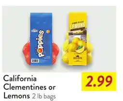 Fresh Thyme California Clementines or Lemons offer