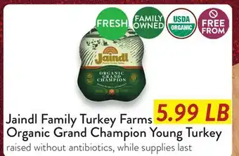 Fresh Thyme Jaindl Family Turkey Farms Organic Grand Champion Young Turkey offer