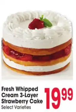 Jewel-Osco Fresh Whipped Cream 3-Layer Strawberry Cake offer