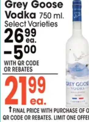 Jewel-Osco Grey Goose Vodka offer