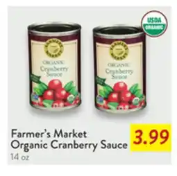 Fresh Thyme Farmer's Market Organic Cranberry Sauce offer