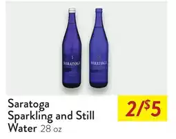 Fresh Thyme Saratoga Sparkling and Still Water offer