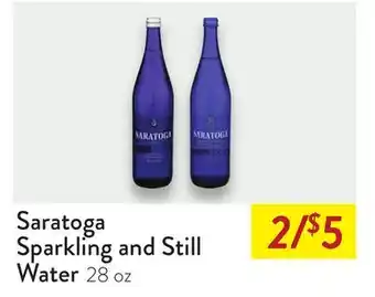 Fresh Thyme Saratoga Sparkling and Still Water offer