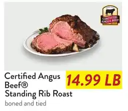 Fresh Thyme Certified Angus Beef Standing Rib Roast offer