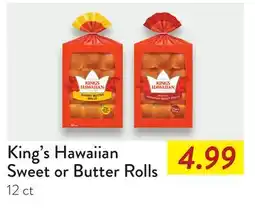 Fresh Thyme King's Hawaiian Sweet or Butter Rolls offer