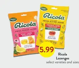 Fresh Thyme Ricola Lozenges offer