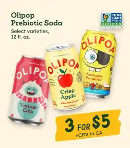 Sprouts Farmers Market Olipop Prebiotic Soda offer