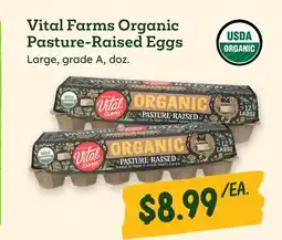 Sprouts Farmers Market Vital Farms Organic Pasture-Raised Eggs offer
