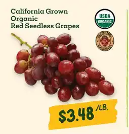Sprouts Farmers Market California Grown Organic Red Seedless Grapes offer