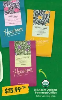 Sprouts Farmers Market Heirloom Organic Packaged Coffee offer