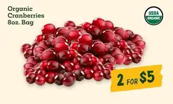 Sprouts Farmers Market Organic Cranberries offer