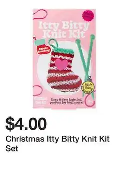 Five Below Christmas Itty Bitty Knit Kit Set offer