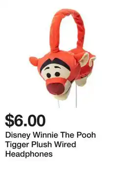 Five Below Disney Winnie The Pooh Tigger Plush Wired Headphones offer