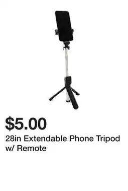 Five Below 28in Extendable Phone Tripod w/ Remote offer