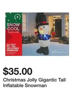 Five Below Christmas Jolly Gigantic Tall Inflatable Snowman offer