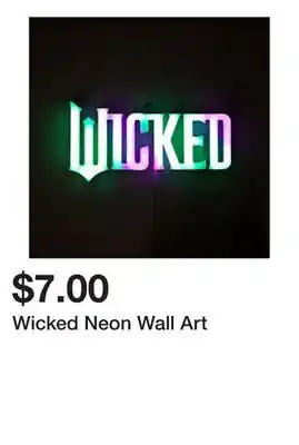Five Below Wicked Neon Wall Art offer